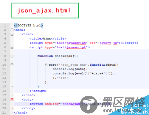 Ajax异步请求JSon数据(图文详解)