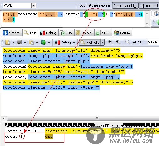 coolcode转SyntaxHighlighter与Mysql正则表达式实现分析