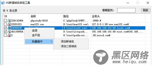 IIS新增域名绑定工具截图