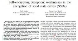 微软将SSD加密更换到BitLocker软件加密