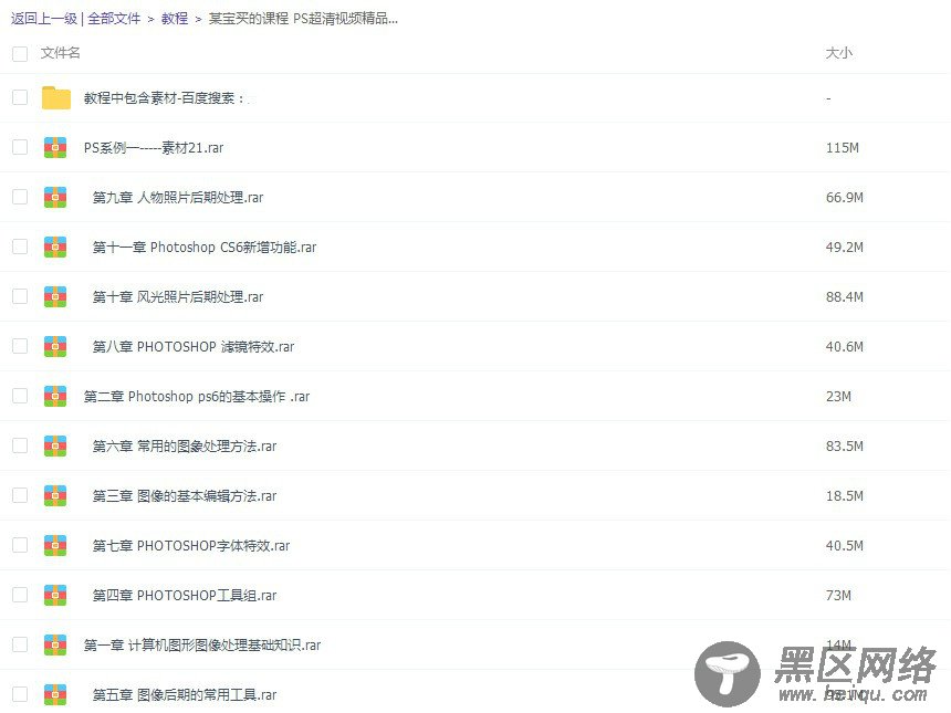 高价买的超清版精品PS教程「PS教程（字体、素材