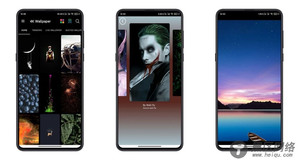 4Kwallpaper，软件内有大量的高清4k壁纸，动漫.电影