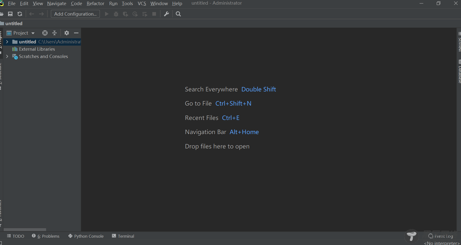 pycharm2020.2主页面