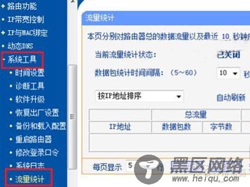 过路由器的“流量统计”功能查看流量大小
