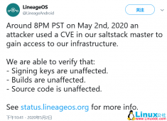<strong>进攻者在SaltStack主处事器中利用CVE来会见Lineage</strong>