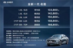 全新一代名图上市 两种动力都选“尊贵版”准没