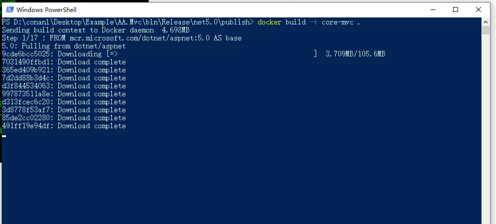 .NET 5 摆设在docker上运行的方式