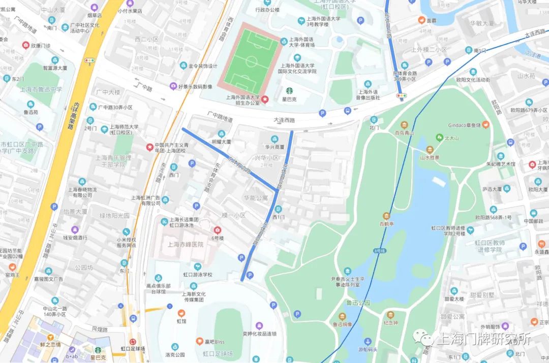 图说：通往“万国”的体育会路