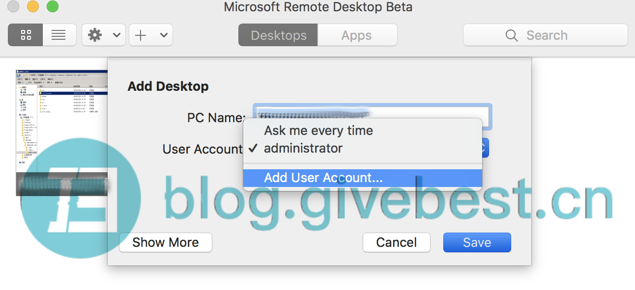 Mac 远程连接 Windows 