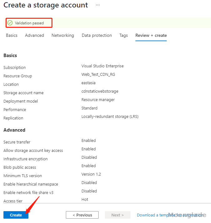 Azure CDN 为静态网站创建内容分发网络 