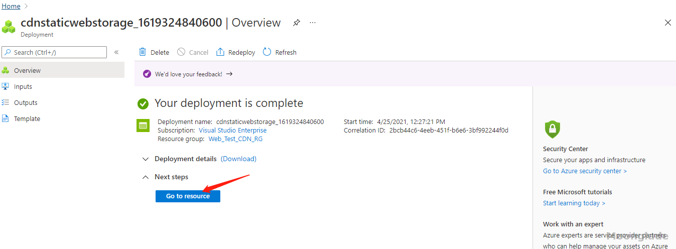 Azure CDN 为静态网站创建内容分发网络 