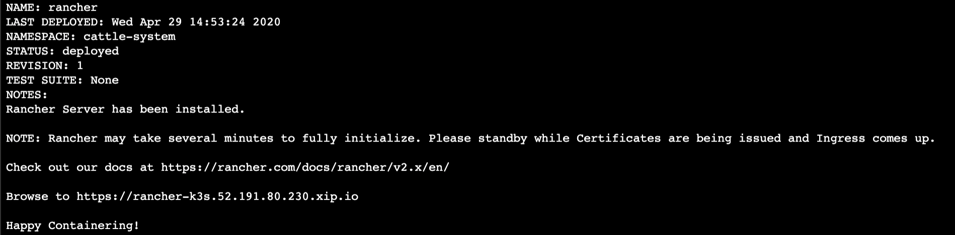 实用教程丨使用K3s和MySQL运行Rancher 2.4 