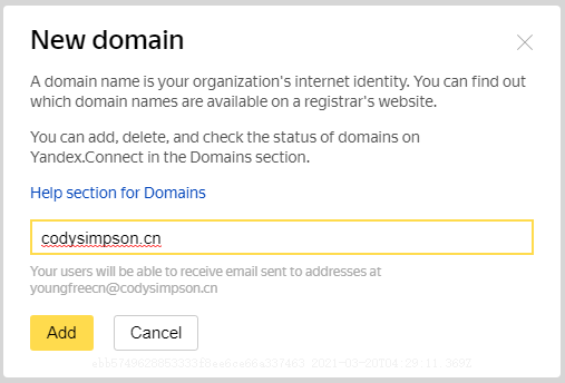 Yandex.Mail自定义域名的免费邮箱/支持1000用户/每用户10 GB容量网盘