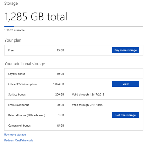 OneDrive, get, bonus, storage, space, free