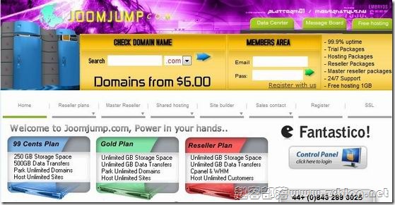 JoomJump免费1GB/5GB/PHP空间