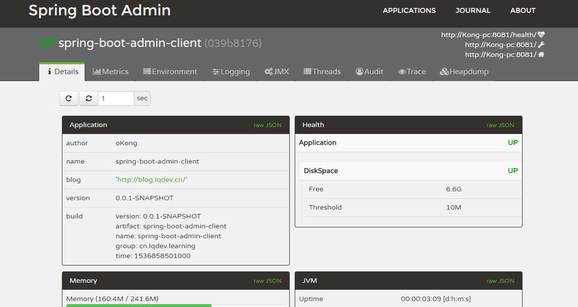SpringBoot | 第二十八章：监控管理之Spring Boot Admin使用 