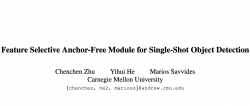 FSAF：嵌入anchor-free分支来指导acnhor-based算法训练