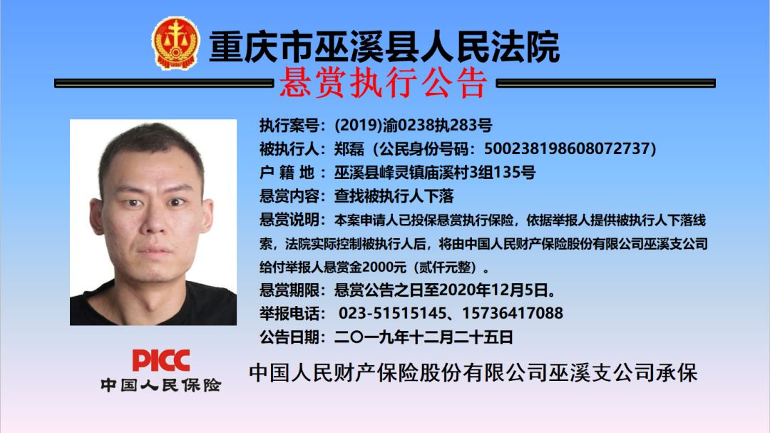 执行悬赏公告第六弹上线，你认识几个？