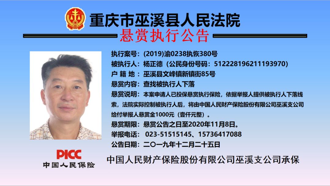 执行悬赏公告第六弹上线，你认识几个？